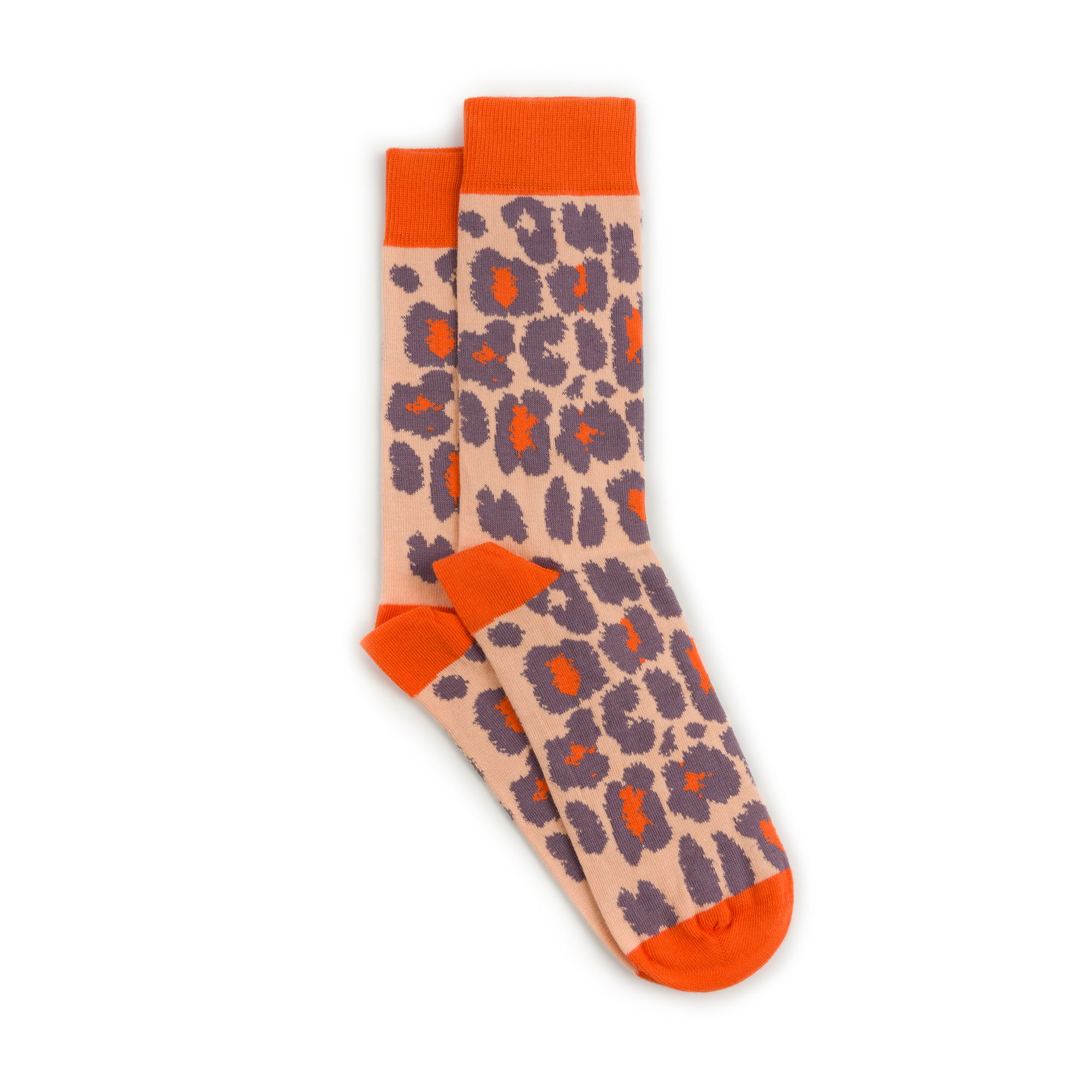 BleedUnisex Leoparty Socken Orange/ Lila 