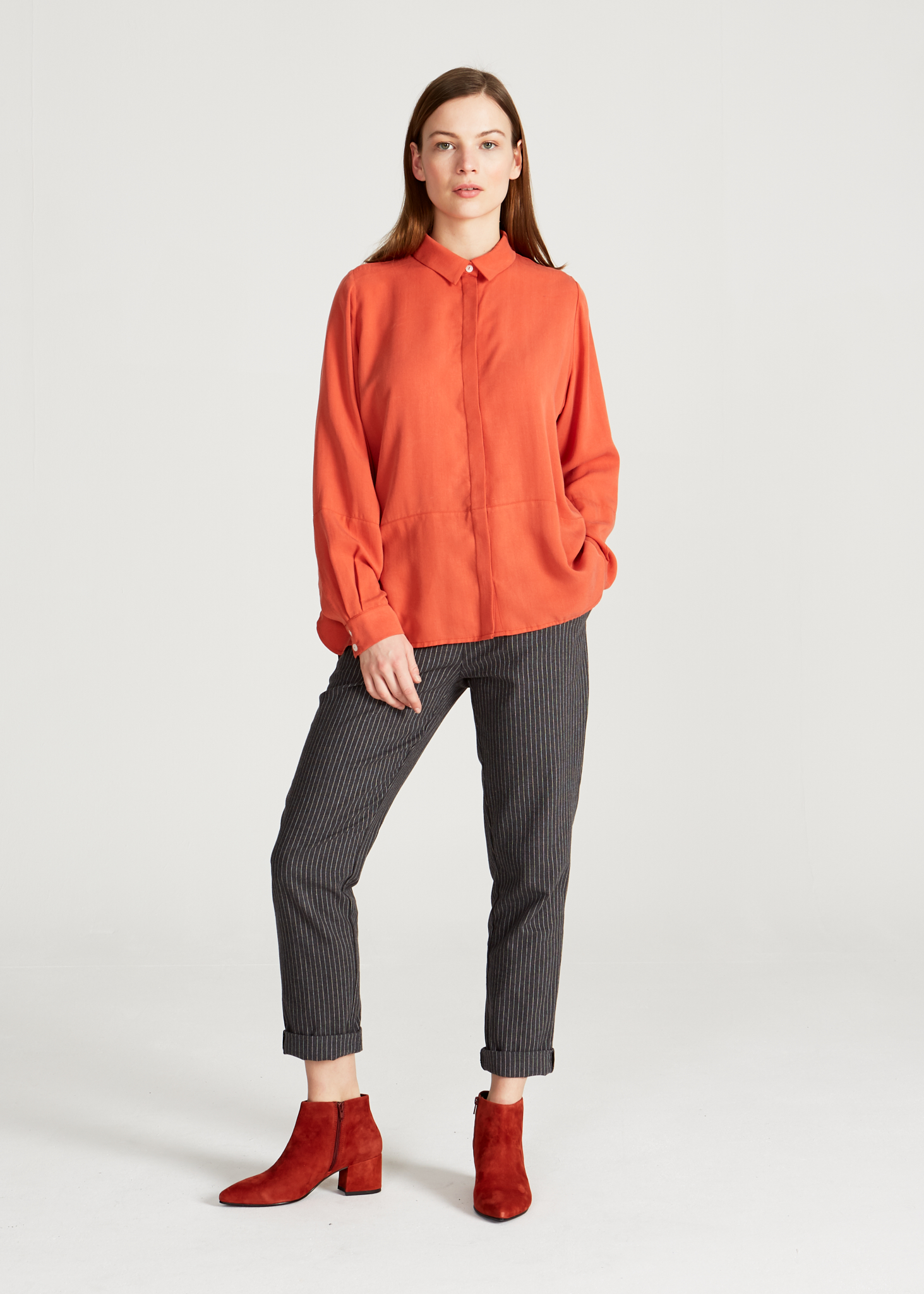 GIVN Berlin Ivy Blouse Farbe: Dark Coral (Tencel)
