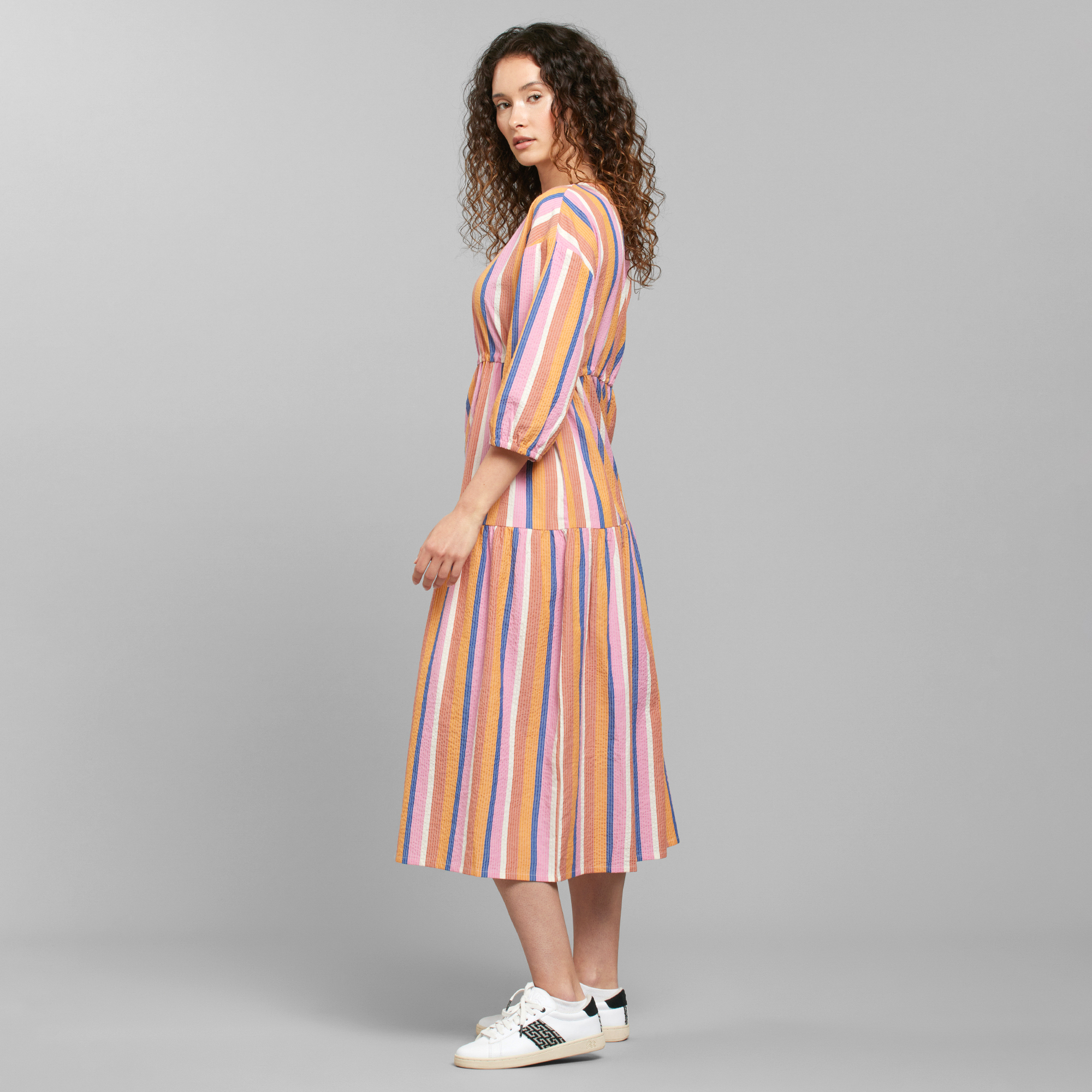 Dedicated  Kleid Fejan Stripe Multi Color