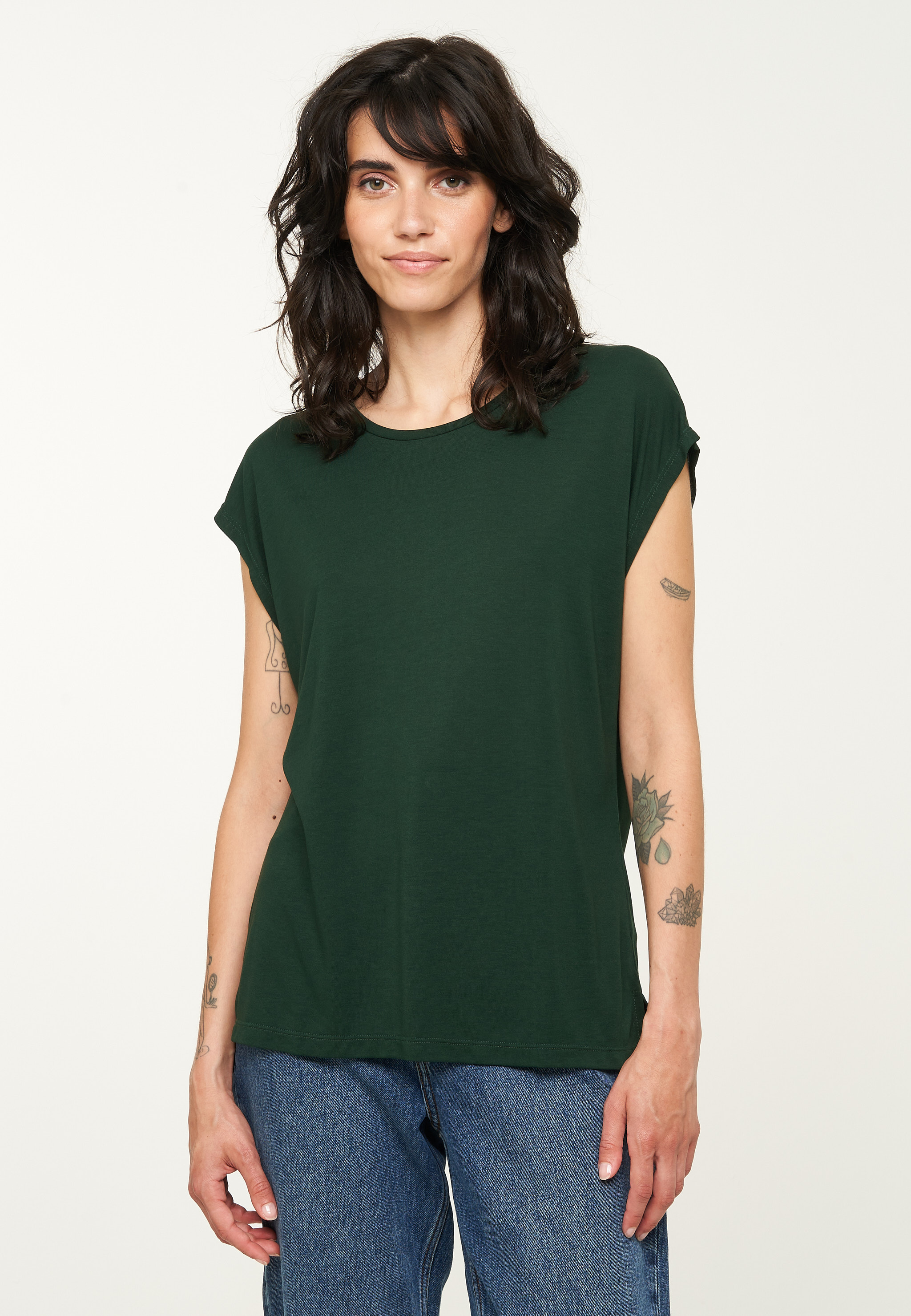 recolution T-Shirt MITHILA Farbe: dark green