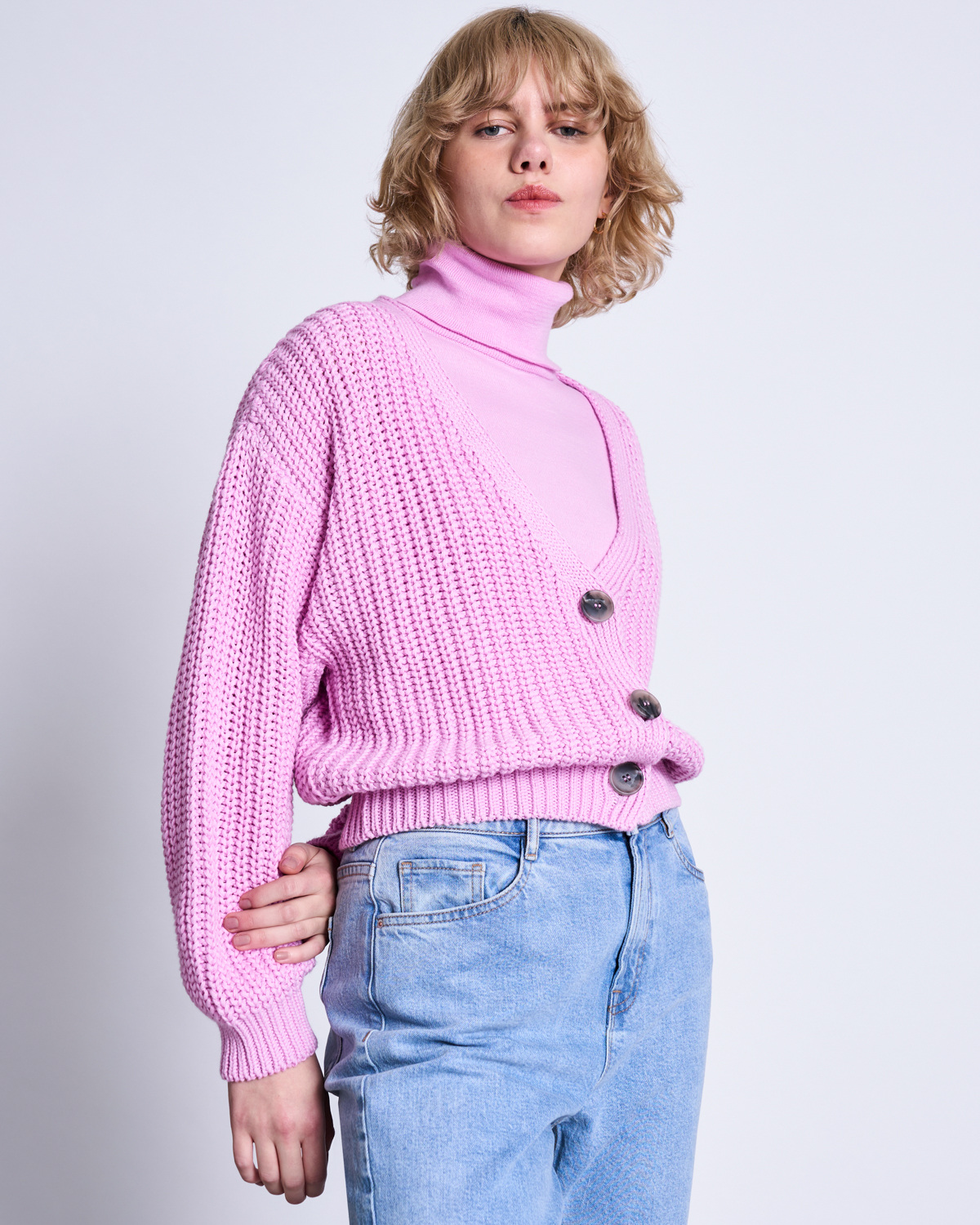 JAN 'N JUNE Cardigan Lena Farbe: Hot Pink