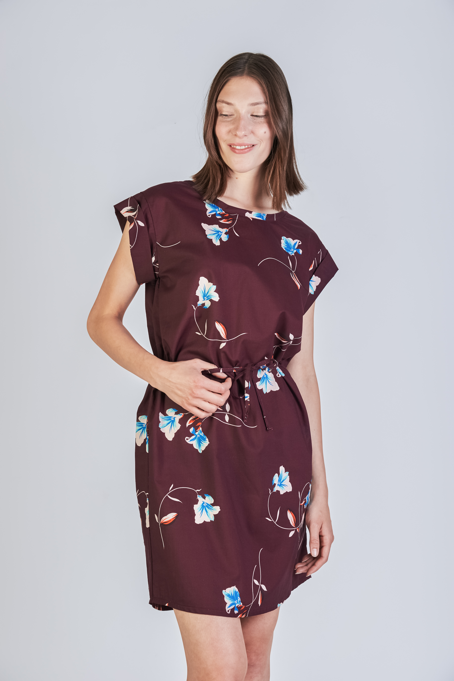 GIVN Berlin Nara Dress Farbe: Burgundy (Flowers)