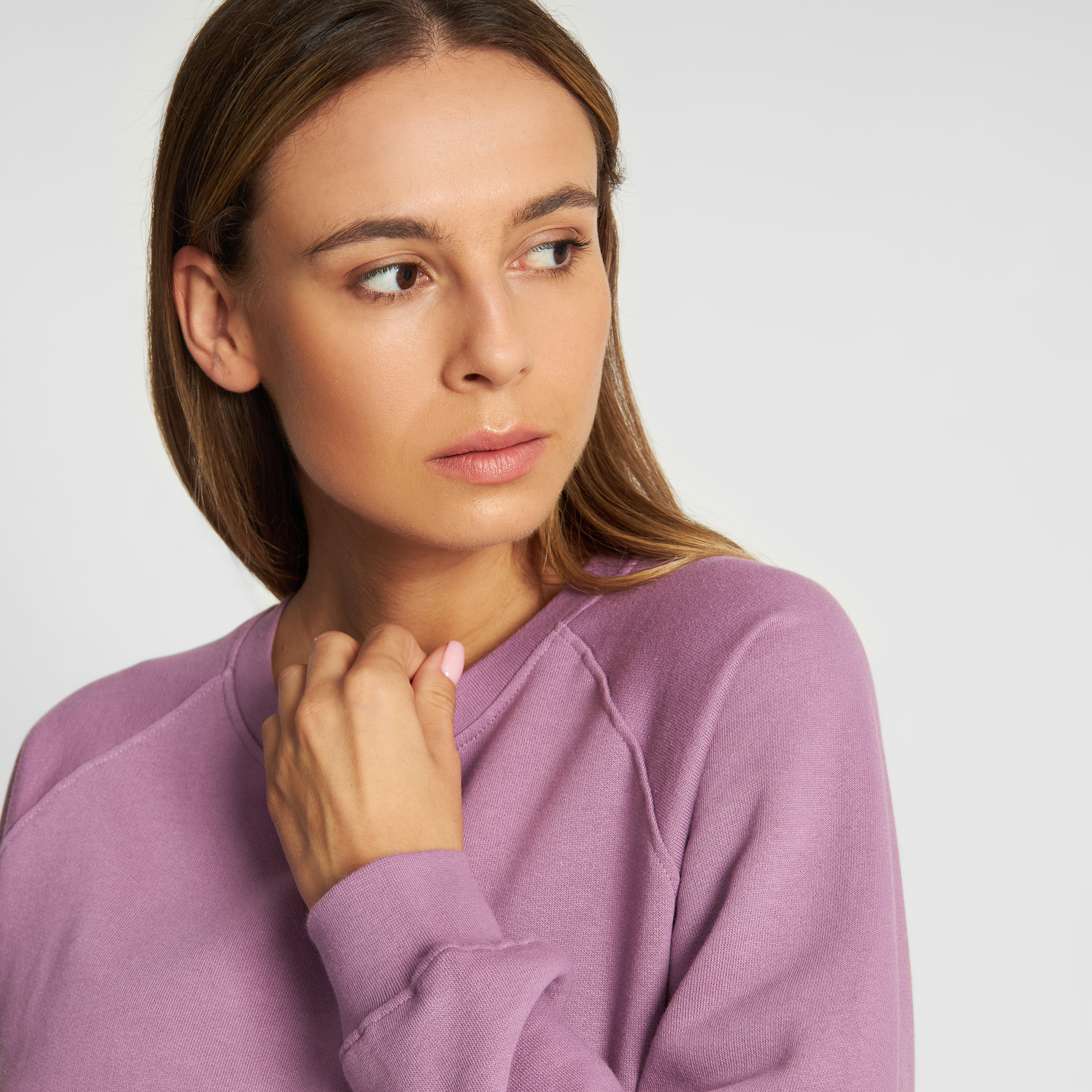 Dedicated Sweatshirt Ystad Raglan Base Farbe: dusty purple / valerian