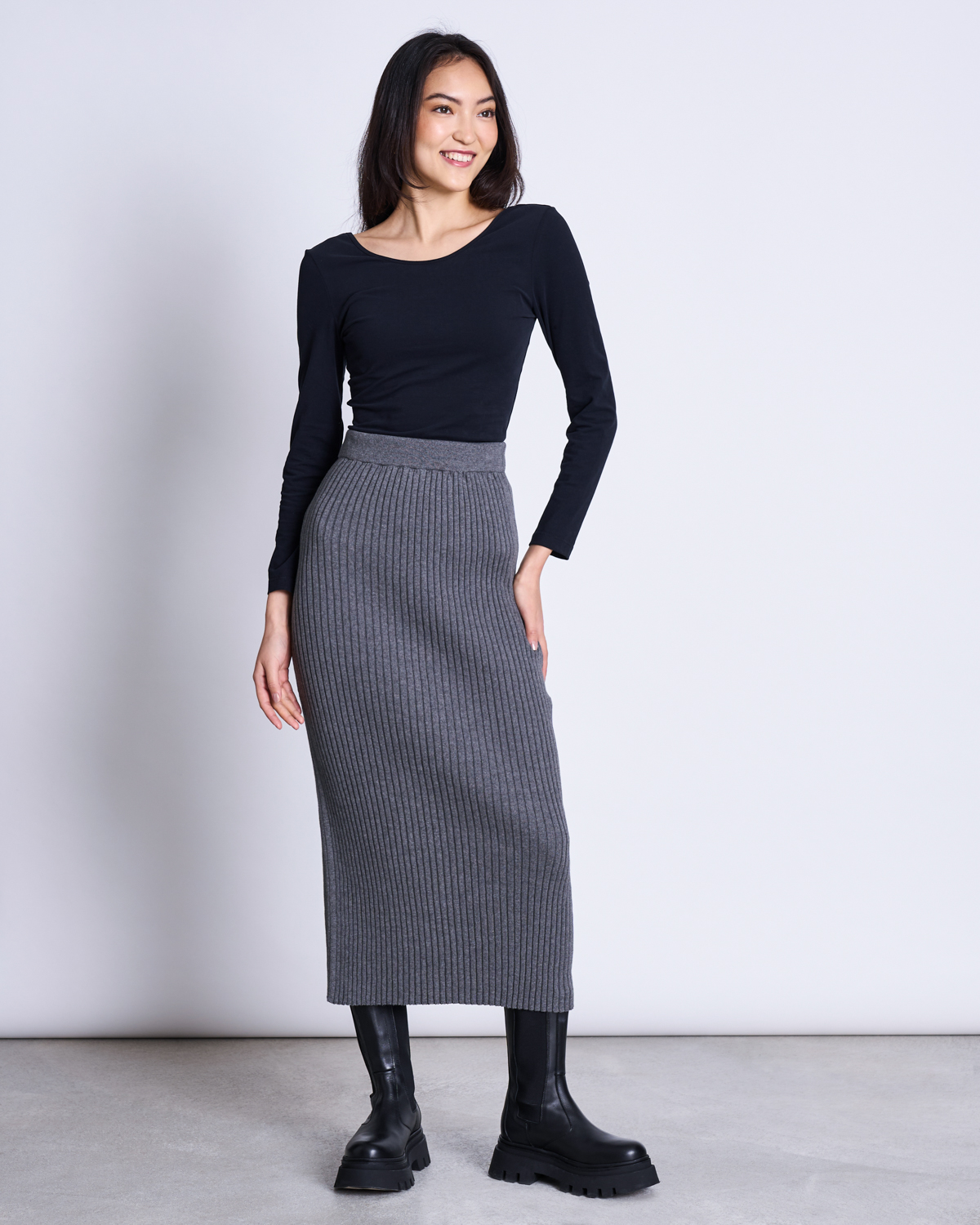 JAN 'N JUNE Skirt Ebba Farbe: dark grey