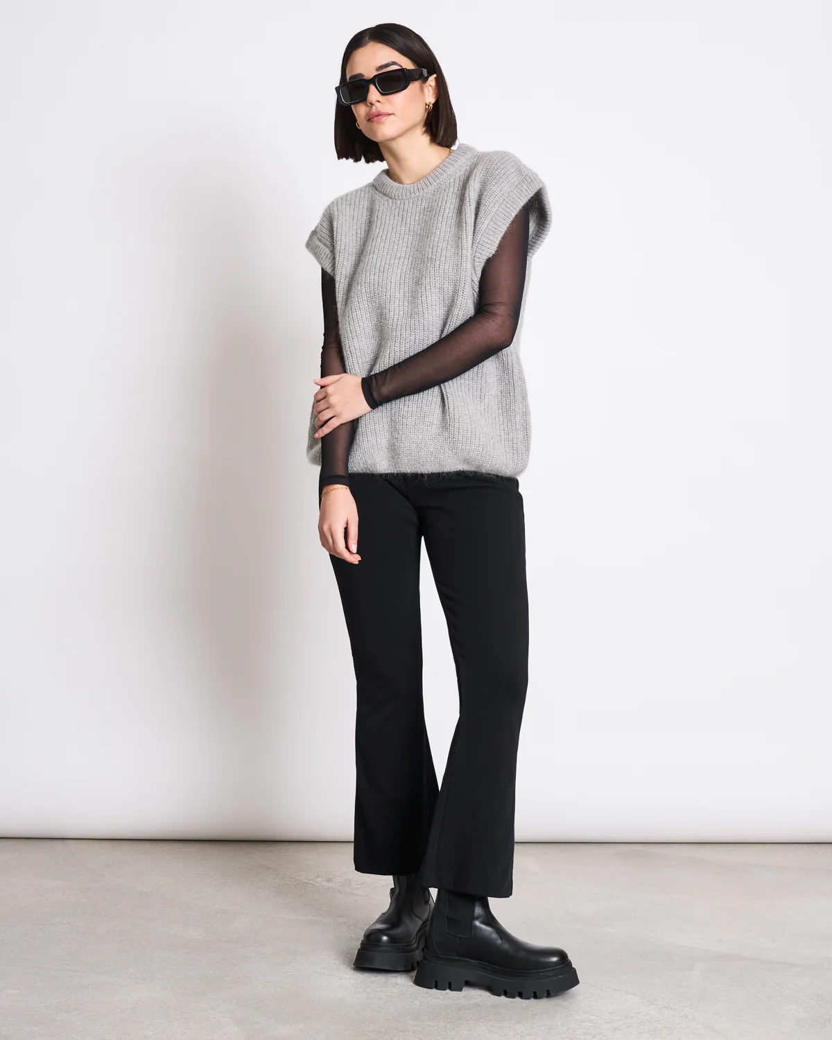 JAN 'N JUNE Mesh Longsleeve Dora Farbe: black