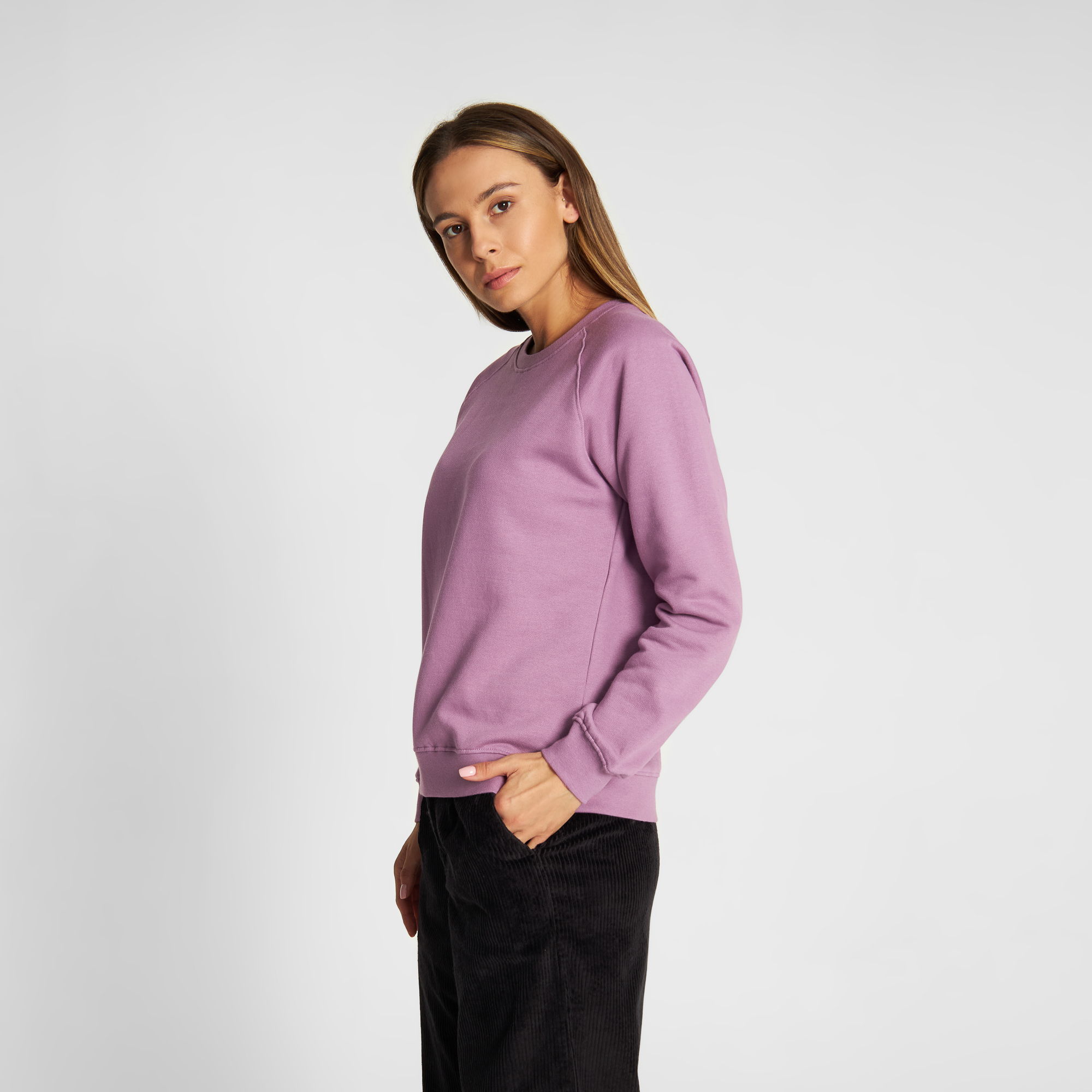 Dedicated Sweatshirt Ystad Raglan Base Farbe: dusty purple / valerian
