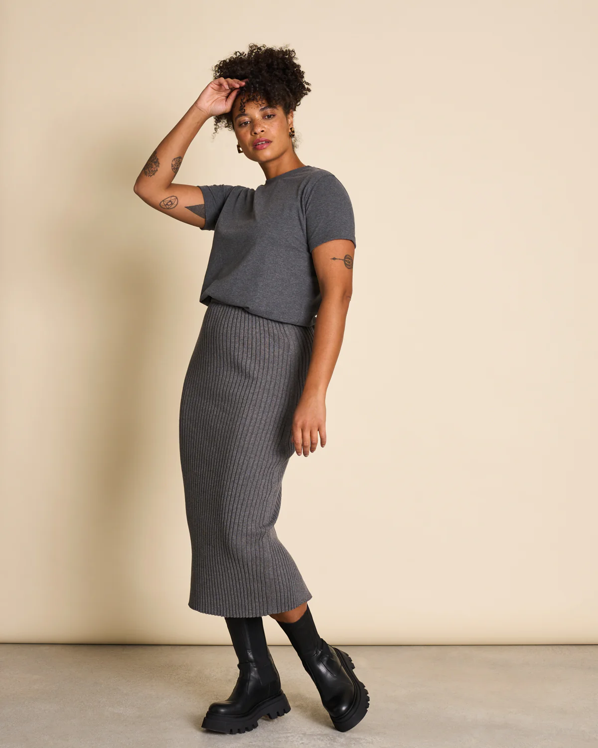 JAN 'N JUNE Skirt Ebba Farbe: dark grey