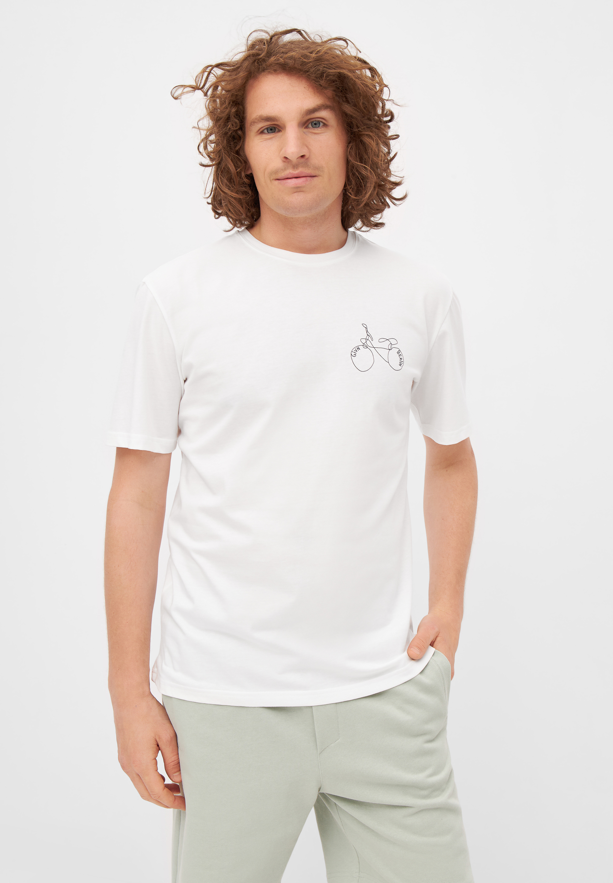 Givn Berlin  T-Shirt Lasse (Bicycle) Farbe: White