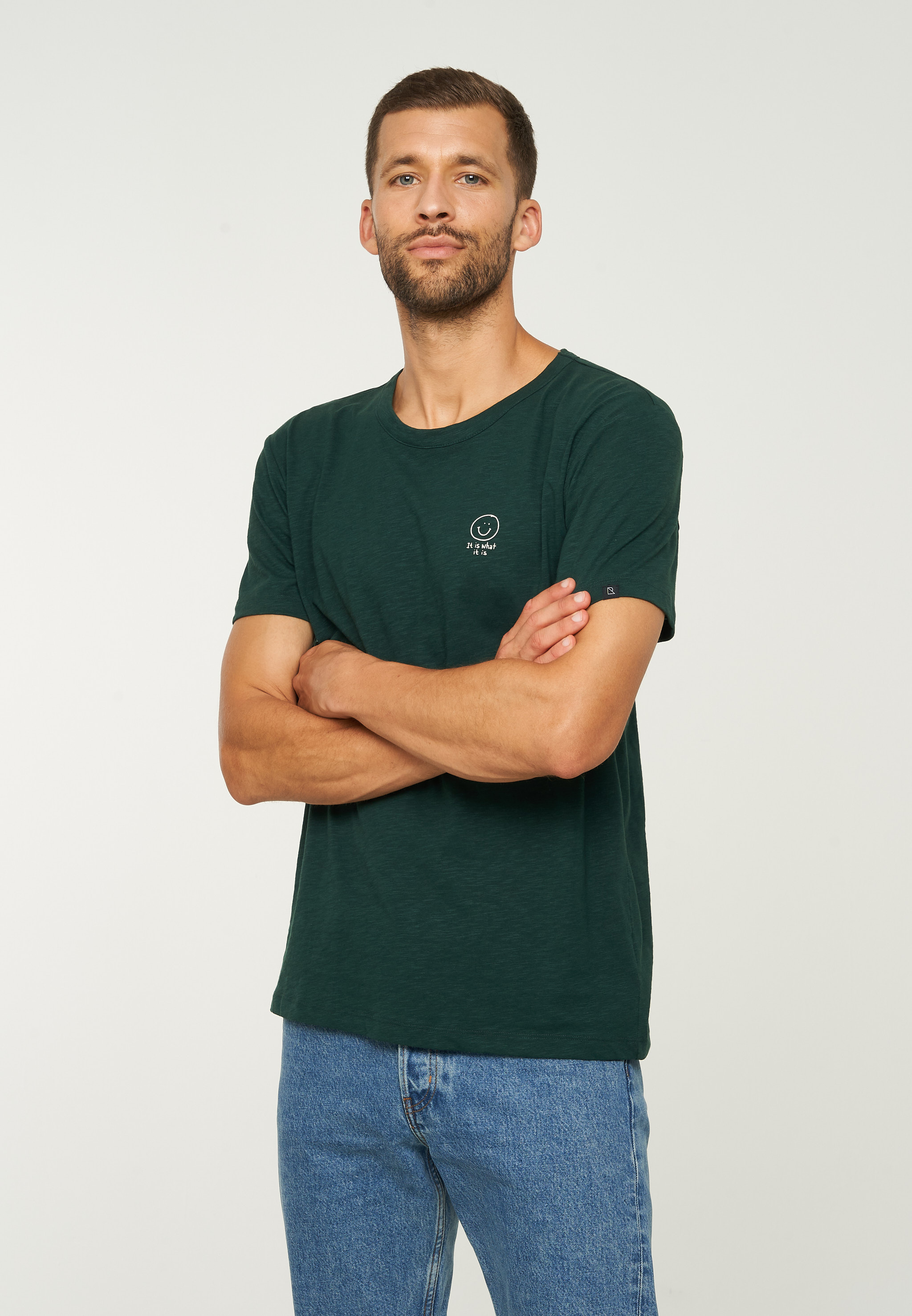 recolution T-Shirt BAY NEW SMILEY Farbe: dark green